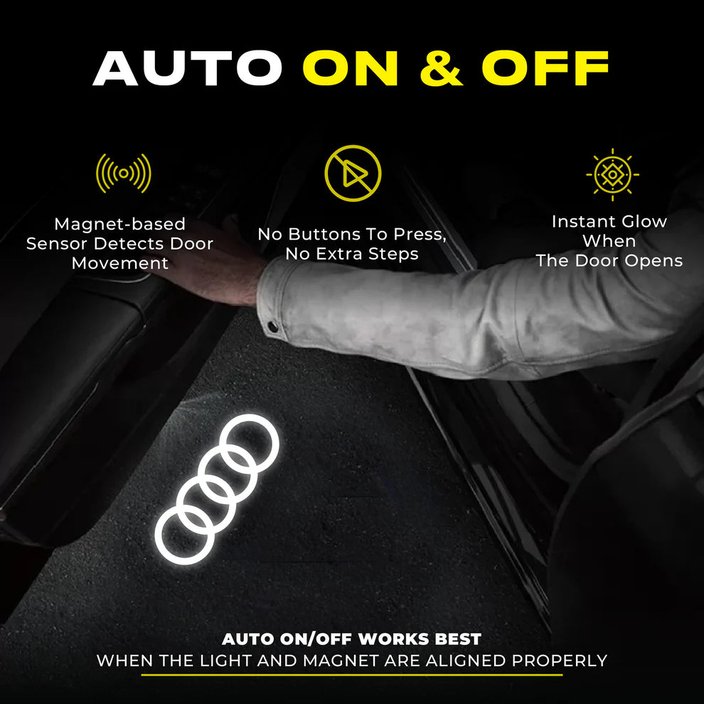 LED Puddle Lights - Wireless Car Door Projector